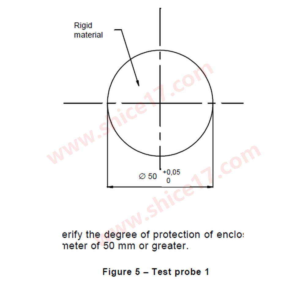 IEC61032 Figure 5 - Test probe 1 标准图纸