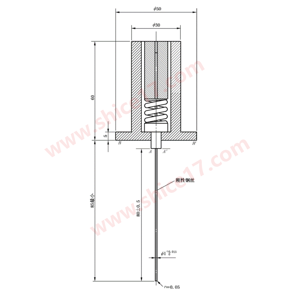 BS 546:2025 Clause 10.6.2 5N test probe dimensions