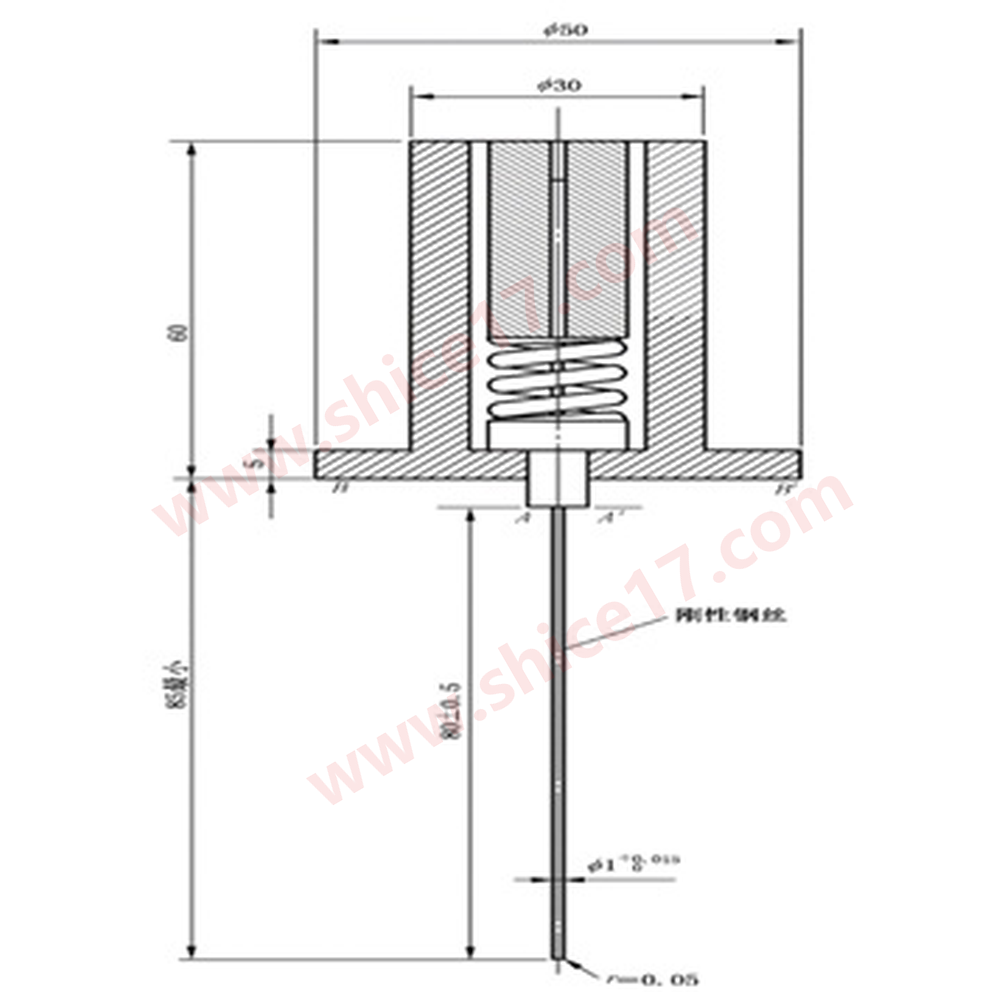 BS 546:2025 Clause 10.6.2 rigid metal pin test probe drawing