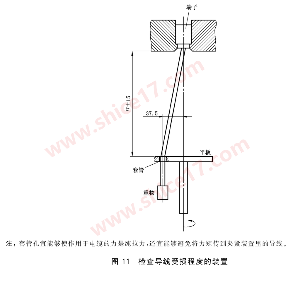 GB/T 2099.1-2021 图11 检查导线受损程度的装置 标准图纸