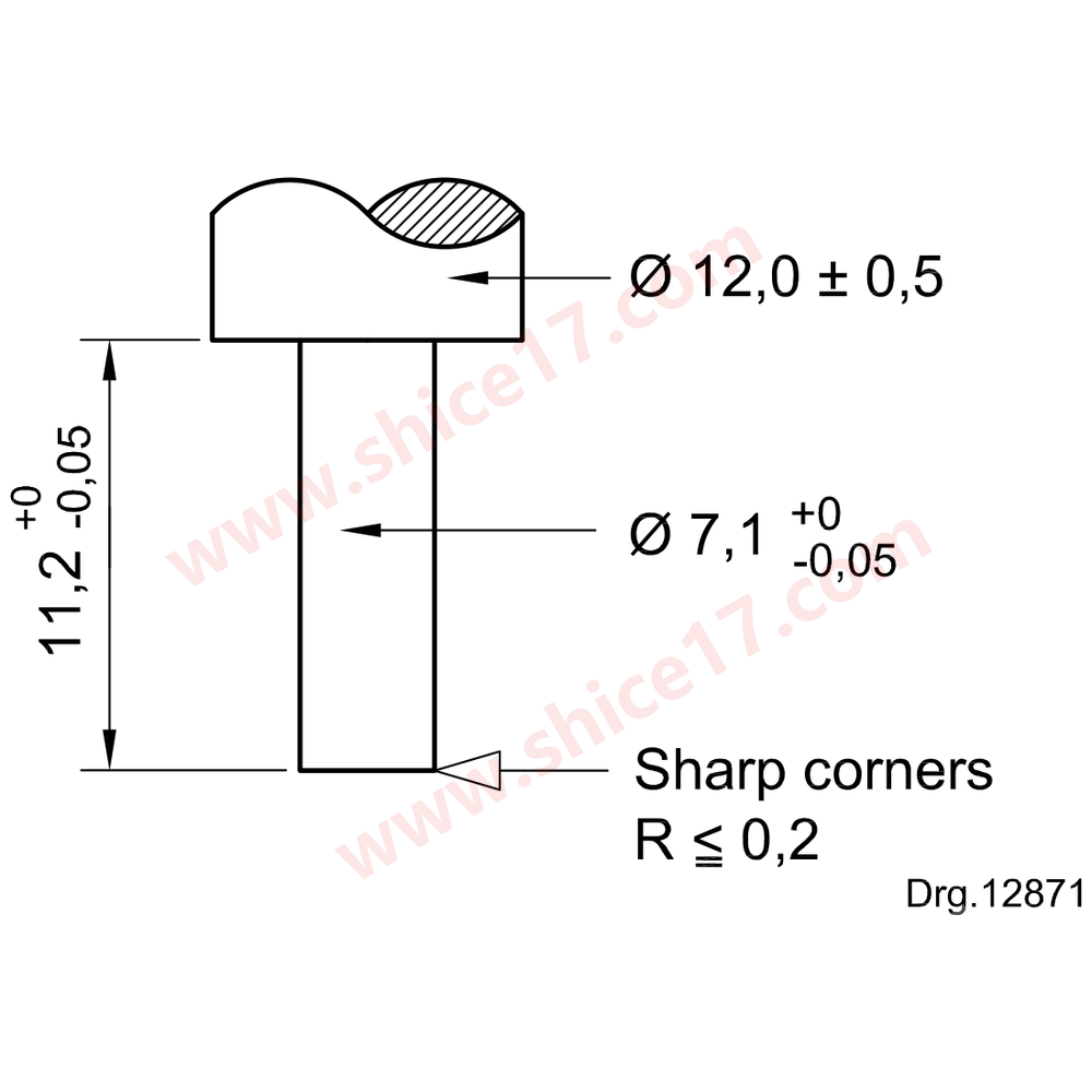SANS 164-1 附录A — Gauge for the distance from the engagement face to the current-carrying contact tubes