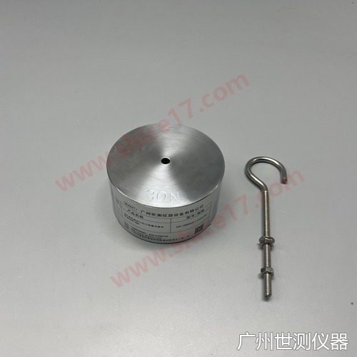 Lehre19a 量规 30N 砝码及挂钩（另一角度）